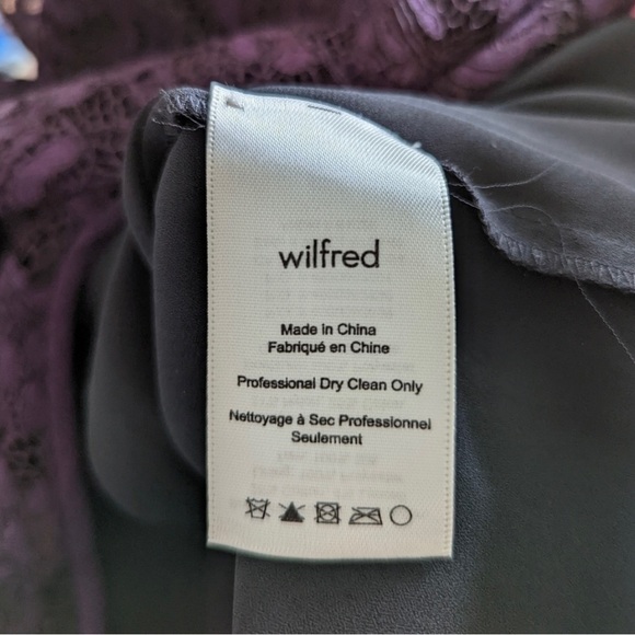 Aritzia Wilfred hemon lace dress purple black large - Picture 4 of 6